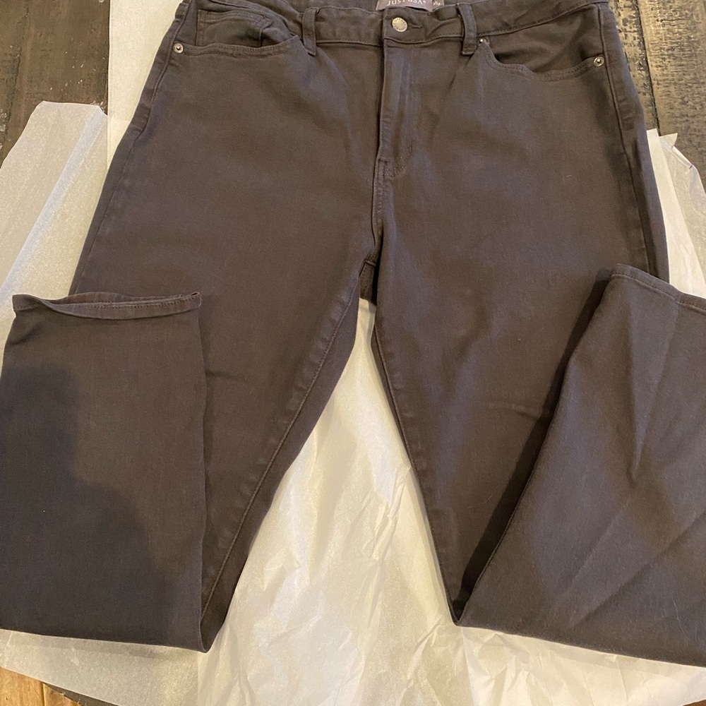 Just USA Women's High-Rise Jeans in Gray denim